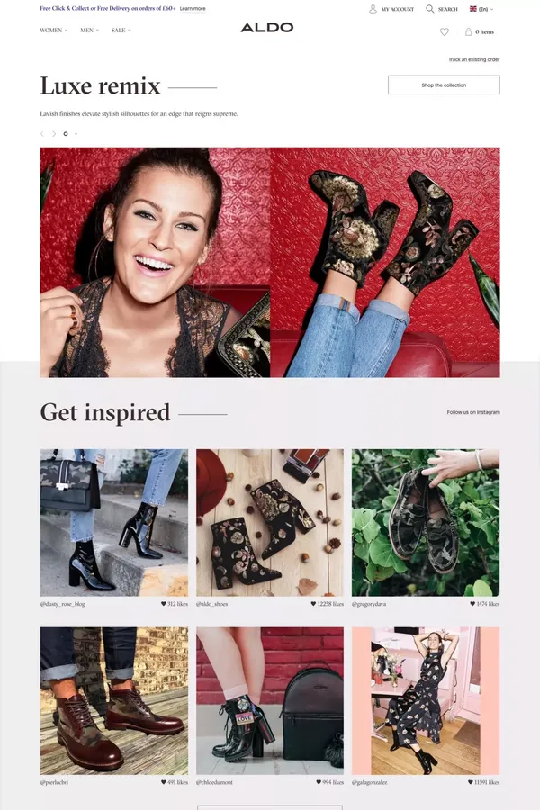 Aldoshoes.com | ALDO Canada - Ecommerce design inspiration