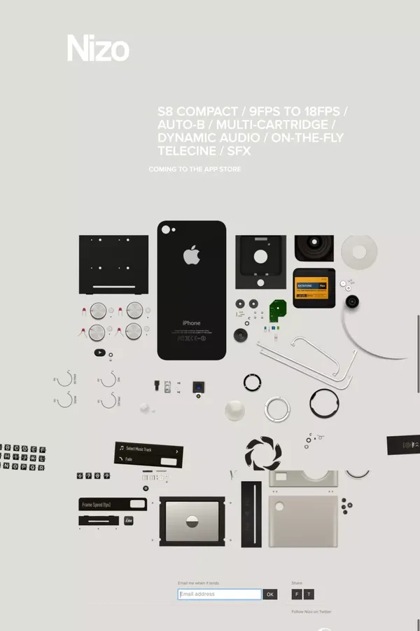 Nizo for iPhone - Landing design inspiration