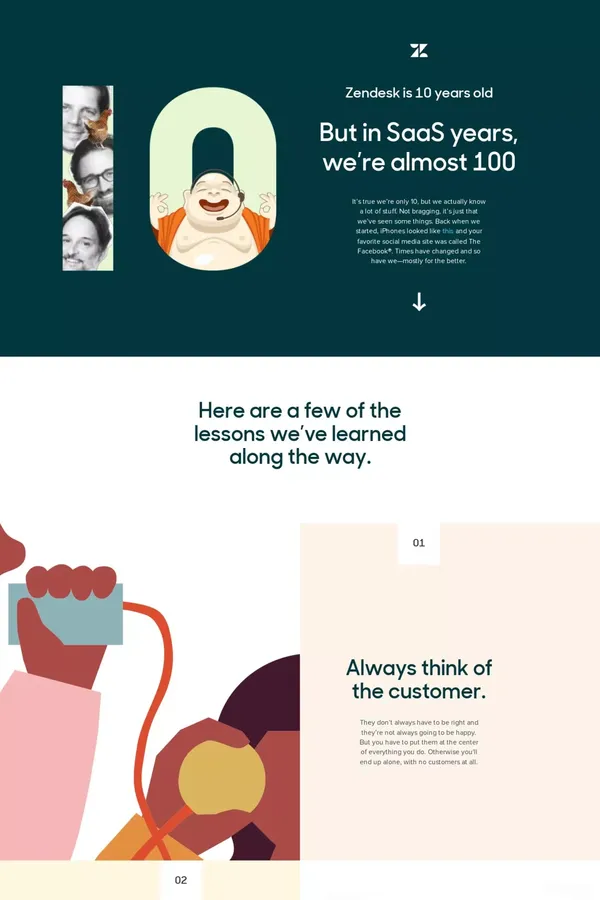 10 Year Anniversary | Zendesk - Other design inspiration