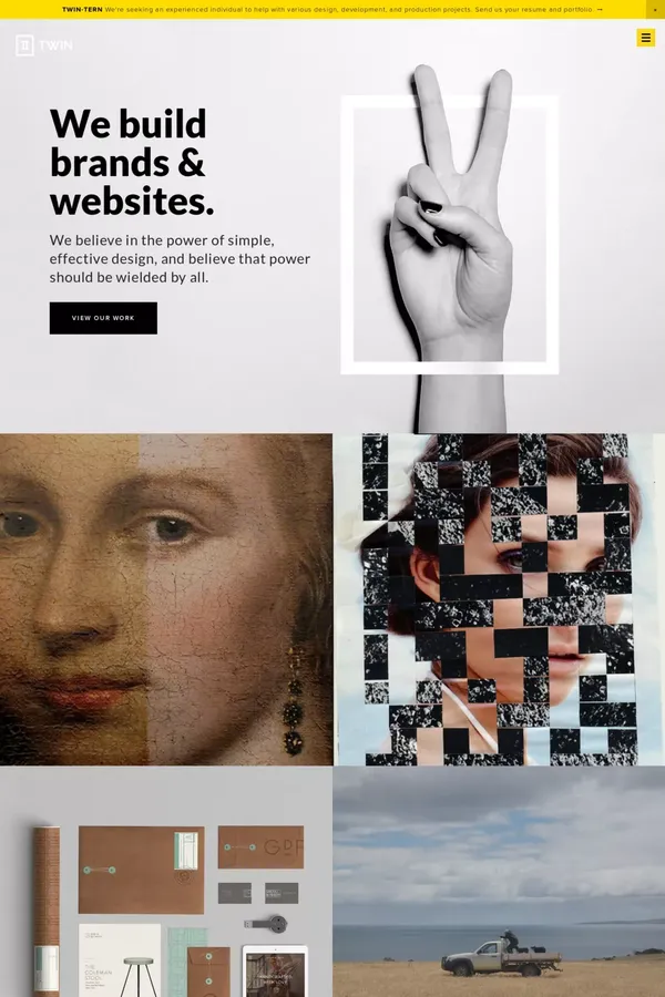 Twin Collective - Portfolio design inspiration