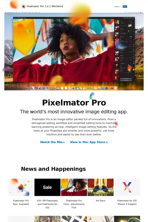 Pixelmator Pro - Landing design inspiration