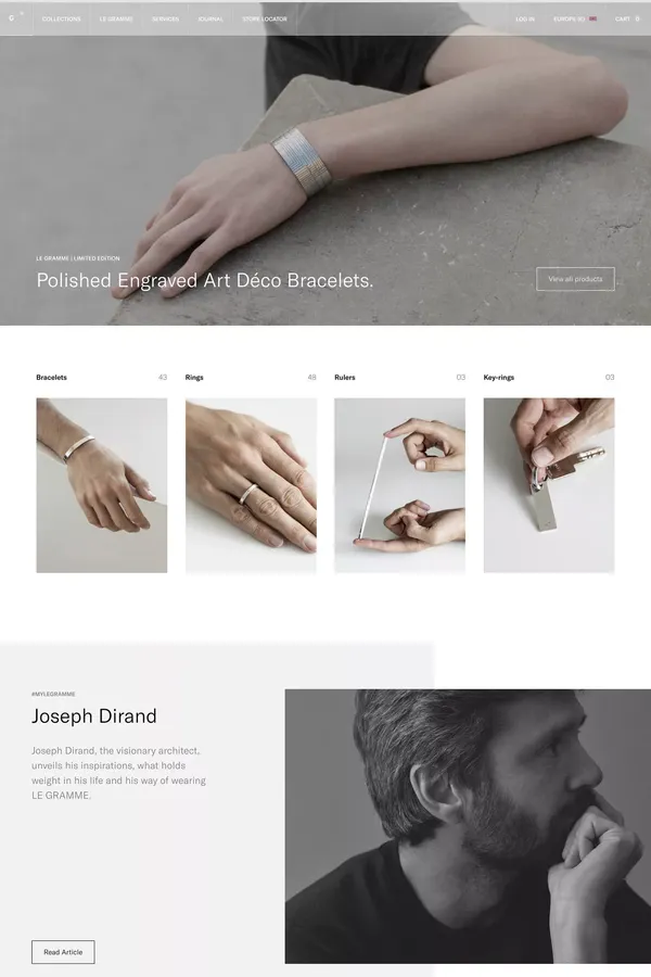 Home | LE GRAMME - Ecommerce design inspiration