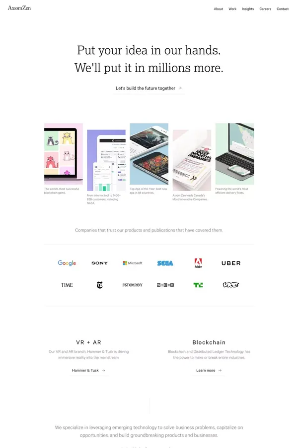 Axiom Zen | Innovation Studio - Portfolio design inspiration
