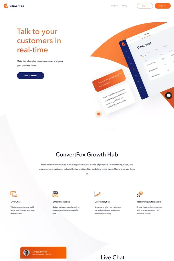ConvertFox - Landing design inspiration
