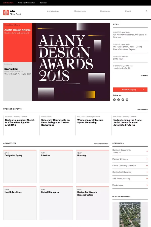 AIA New York - American Institute of Architects, New York Chapter - Blog design inspiration