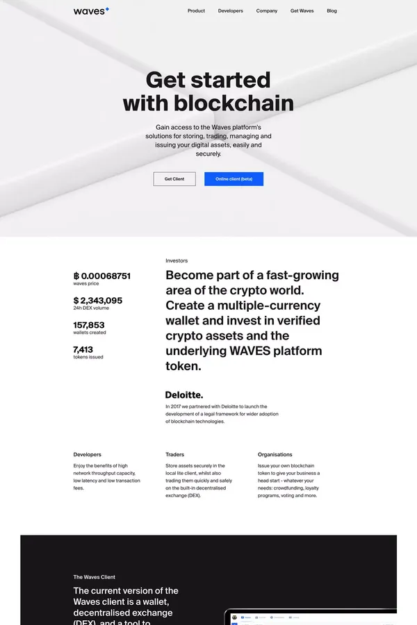 Waves Platform - Landing design inspiration