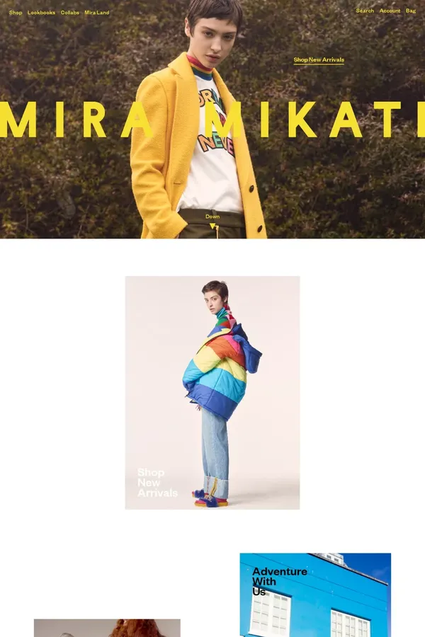 Mira Mikati - Ecommerce design inspiration