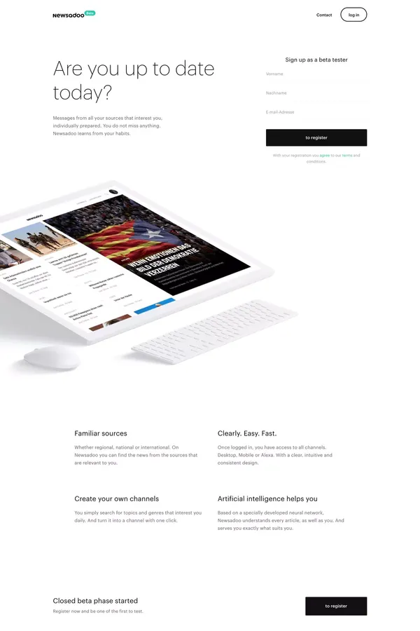 Newsadoo | Home - Landing design inspiration