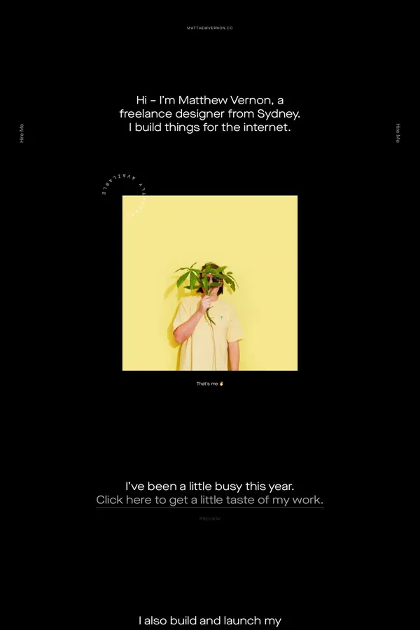 Matthew Vernon – Freelance Designer - Portfolio design inspiration