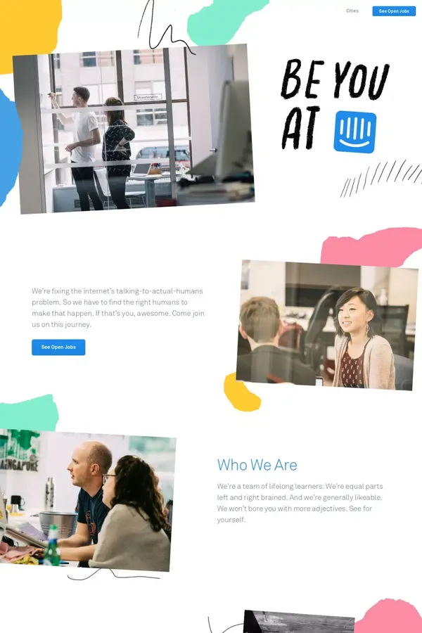 Careers | Intercom - Other design inspiration