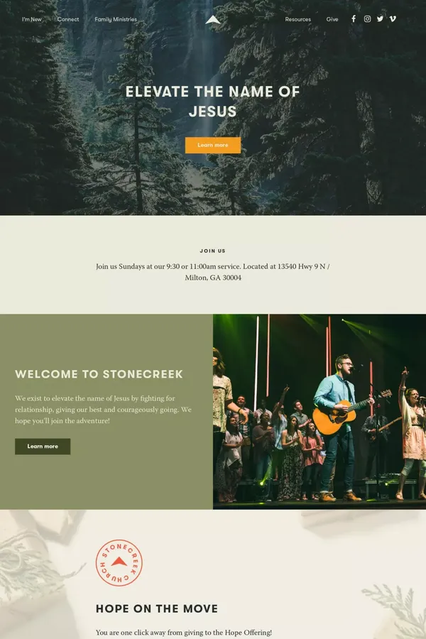Homepage - Stonecreek Church - Other design inspiration