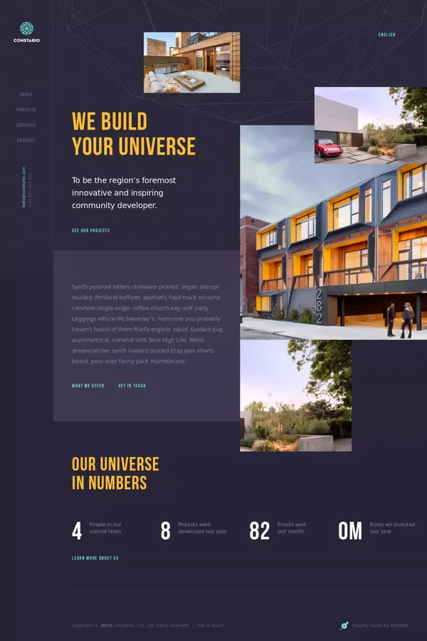 Constario - Services - Portfolio design inspiration