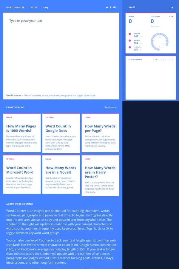 Word Counter - website design inspiration