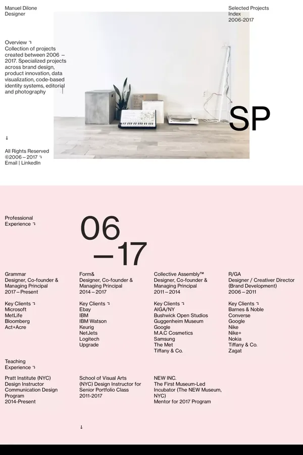 Manuel Dilone - Designer - Portfolio design inspiration