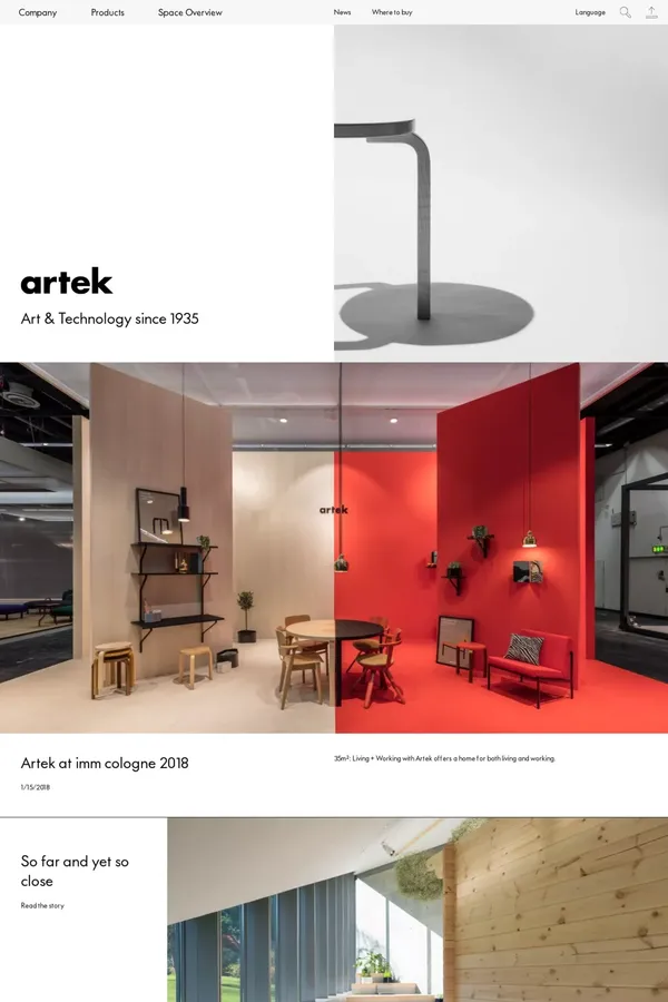 Artek - Home - Ecommerce design inspiration