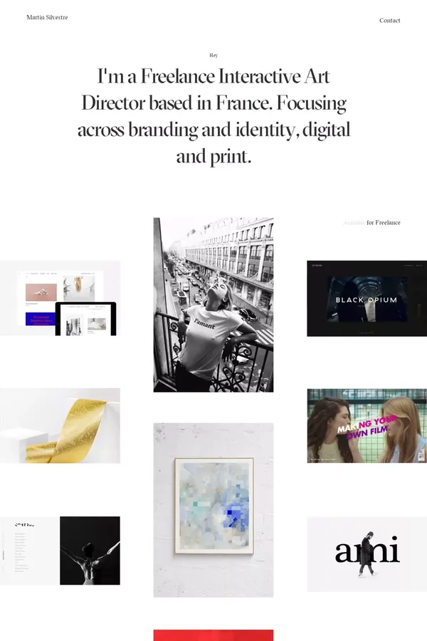 Martin Silvestre  Senior interactive Art Director - Portfolio design inspiration