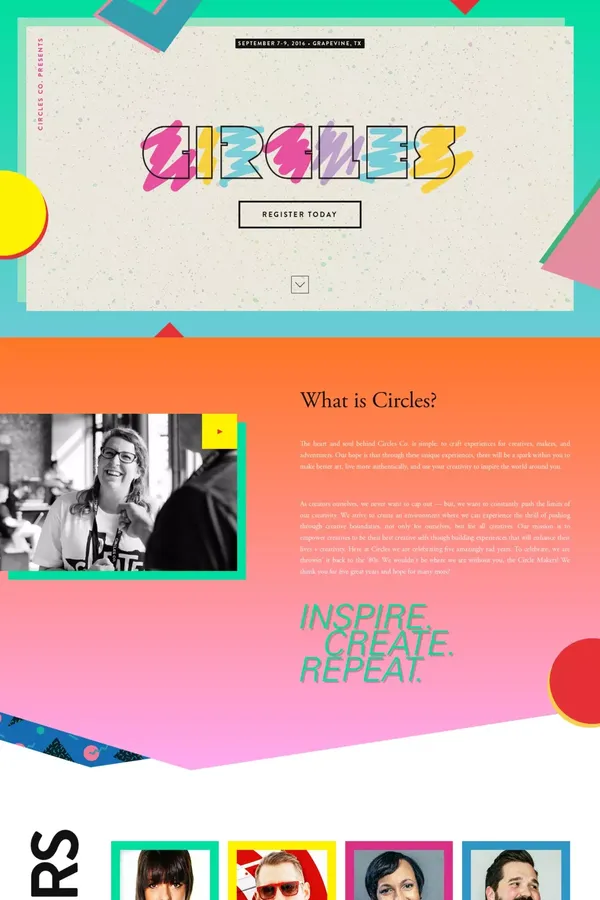 Circles Conference 2016 by Circles Co. - Landing design inspiration