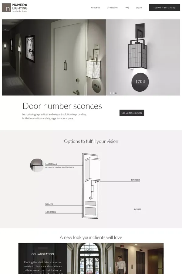 Numera Lighting - Ecommerce design inspiration