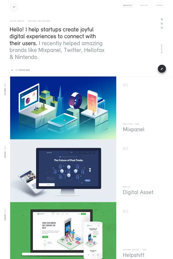 Julien Renvoye - Art Director - Portfolio design inspiration