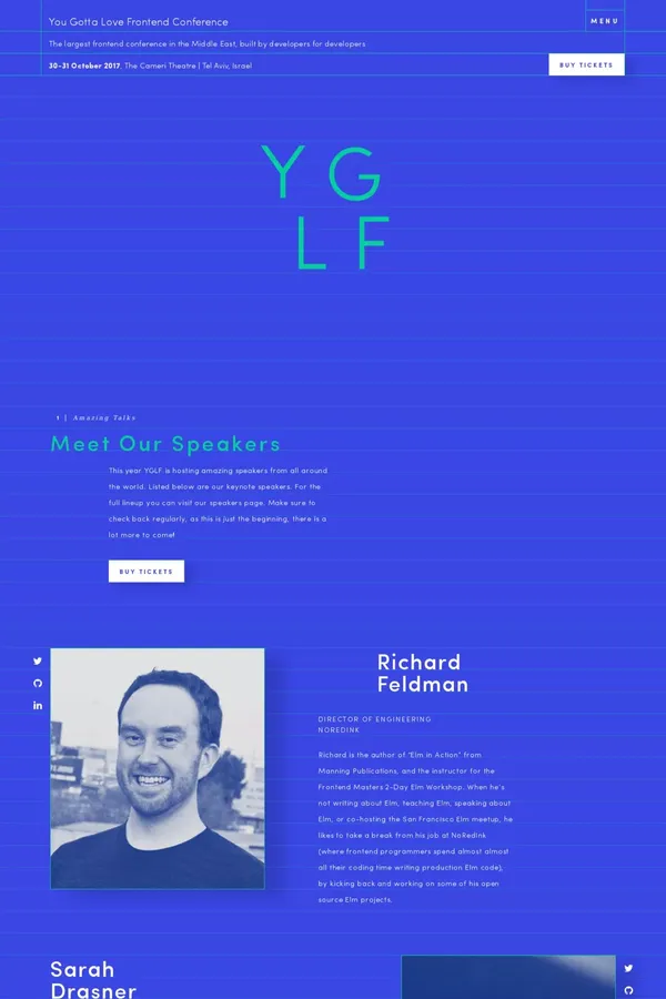 You Gotta Love Frontend Conference 2017 - Landing design inspiration