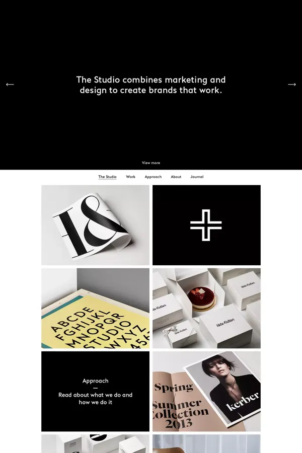 The Studio - Portfolio design inspiration