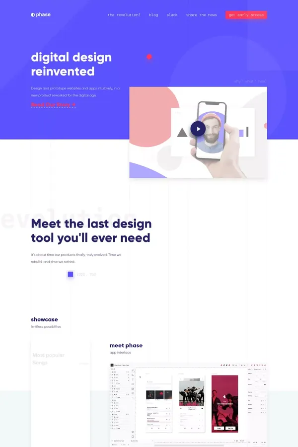 Phase - Digital design Reinvented - website design inspiration