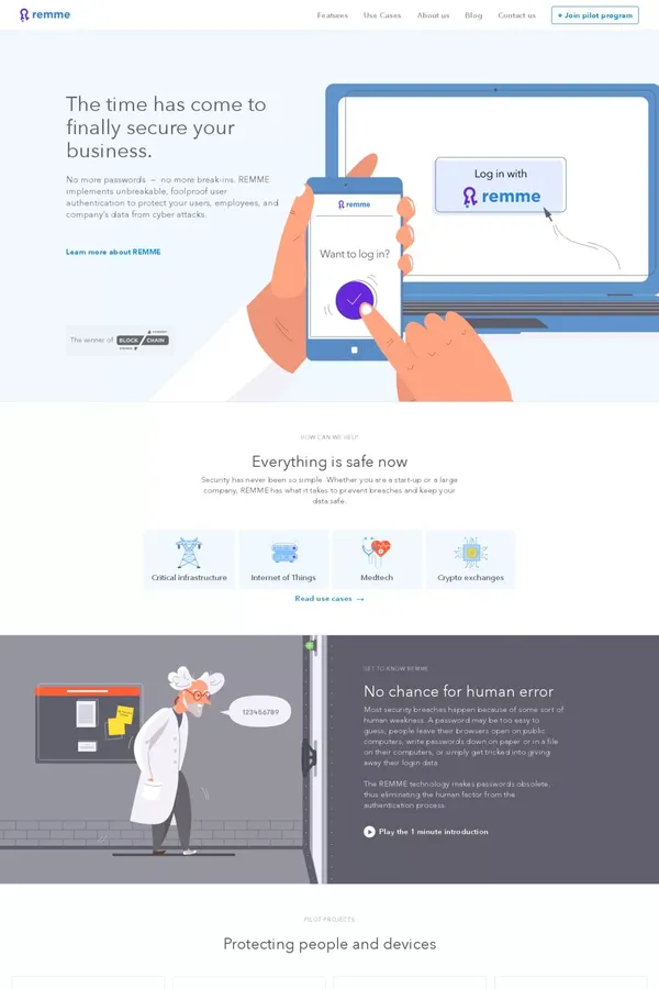 Home | REMME - Landing design inspiration