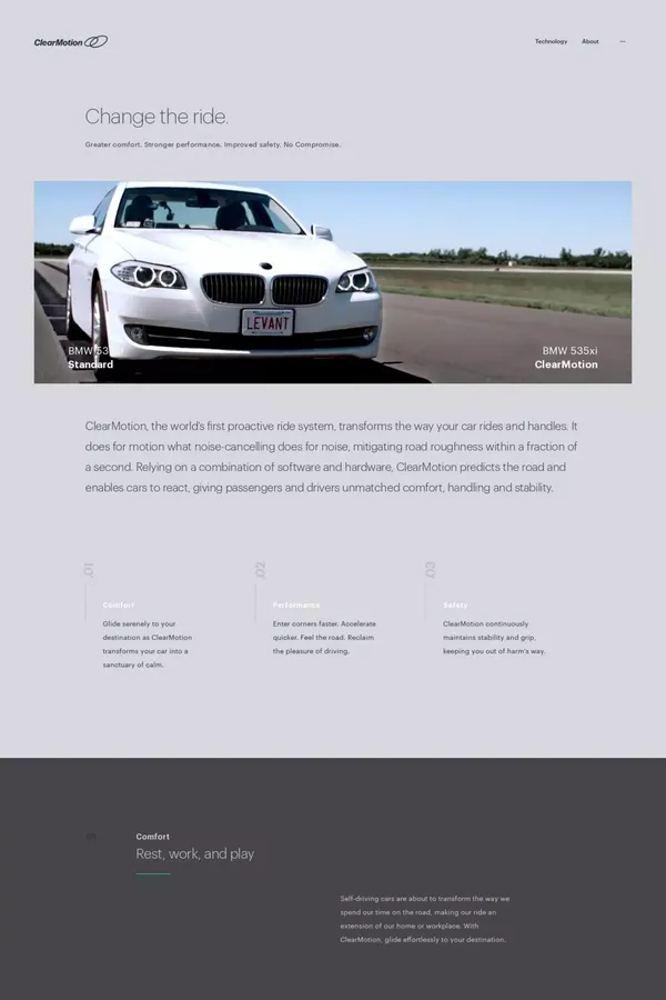 ClearMotion - Home - website design inspiration
