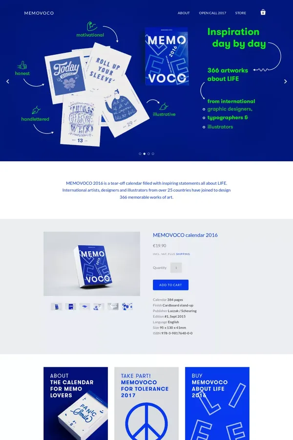 memovoco | MEMOVOCO calendar - Landing design inspiration