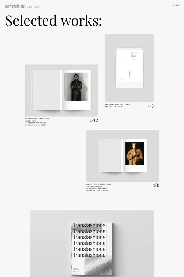 Nicoletta Dalfino Spinelli - Portfolio design inspiration