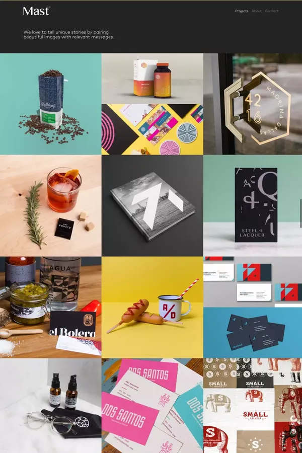 Mast | Strategic Branding for Relevant Messages. - Portfolio design inspiration