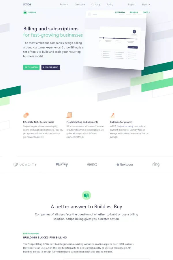 Stripe Billing - Landing design inspiration