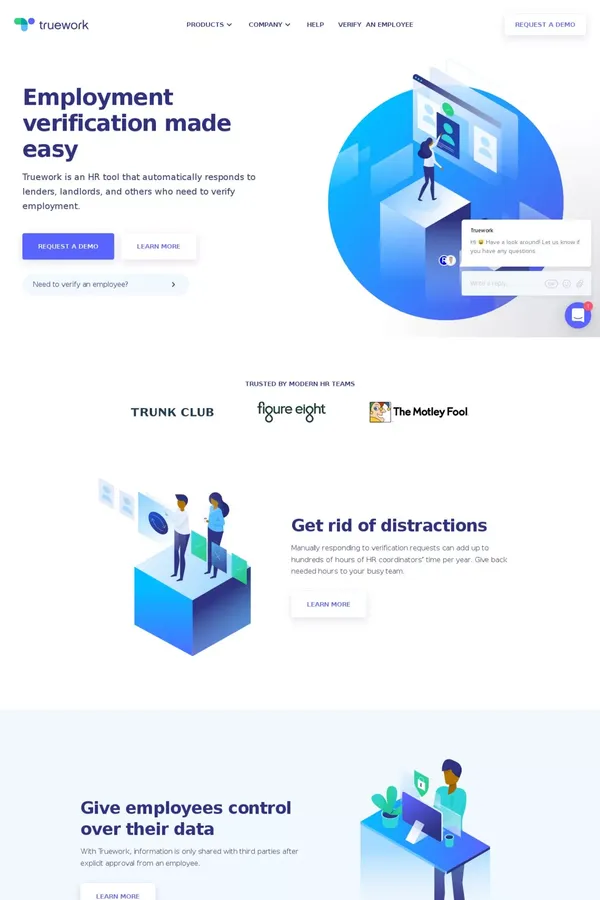 Truework - Landing design inspiration