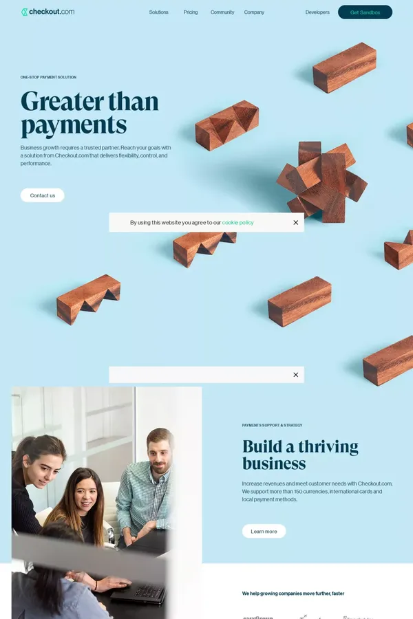 Checkout.com - Landing design inspiration