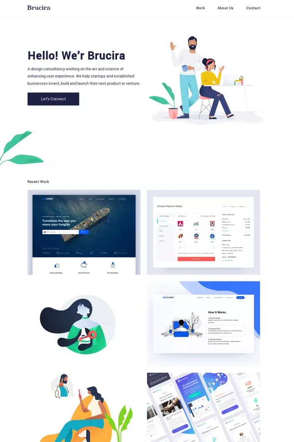 Brucira - Portfolio design inspiration