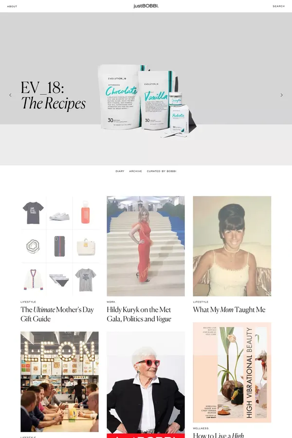 justBOBBI - Blog design inspiration