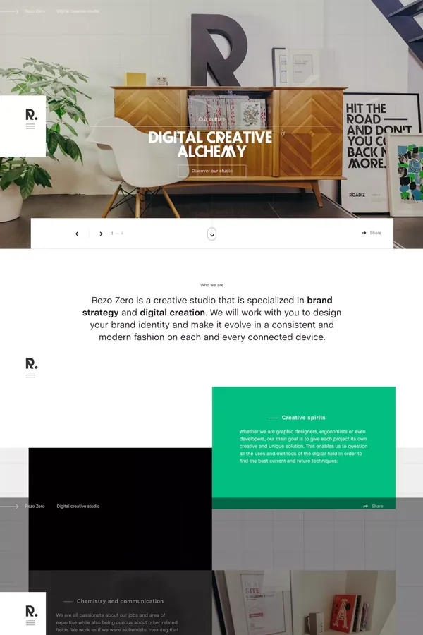 Rezo Zero - Digital creative studio - Portfolio design inspiration