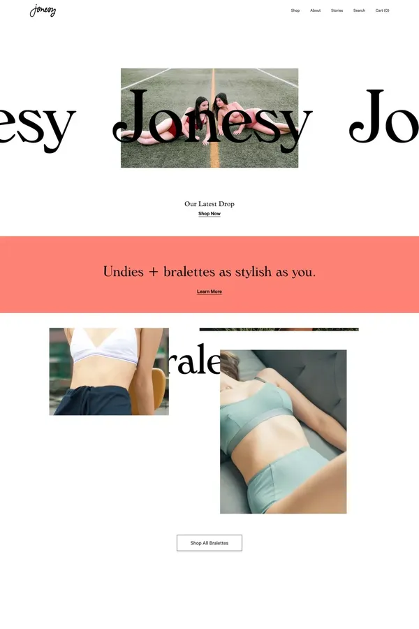 Home – Jonesy - Ecommerce design inspiration
