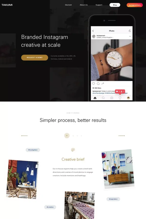 TAKUMI | Branded Instagram creative - Portfolio design inspiration