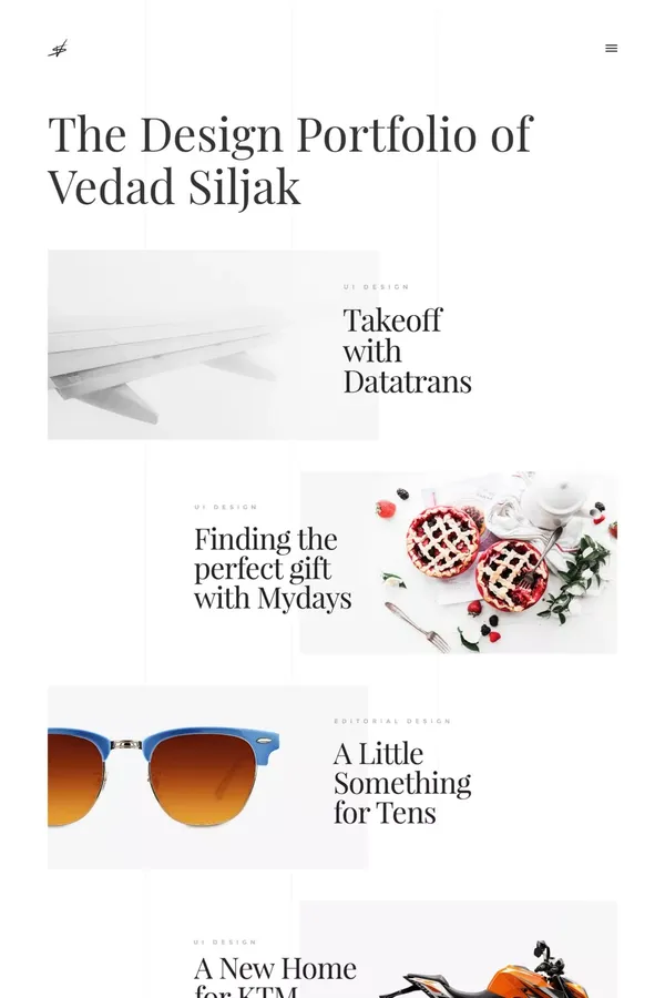 Vedad Siljak - Portfolio design inspiration