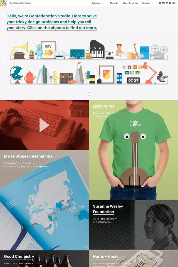 Confederation Studio - Branding & Digital Agency - Portfolio design inspiration