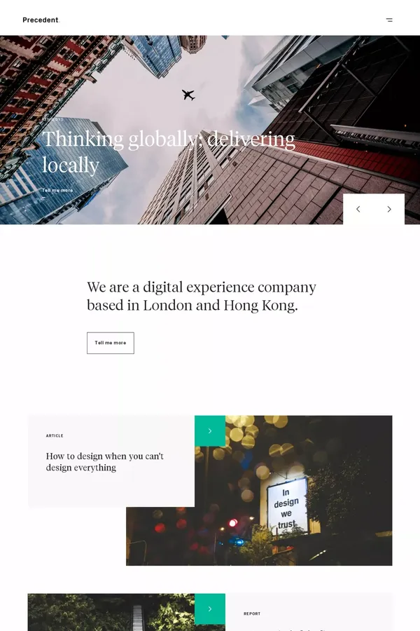 Home | Precedent - Portfolio design inspiration