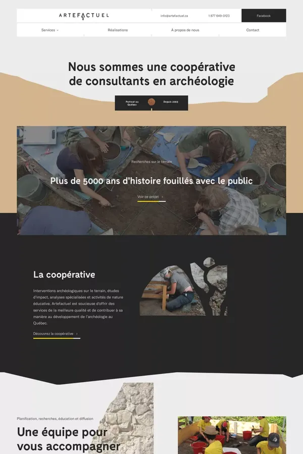 	  		Artefactuel, coopérative de travail en recherche archéologique depuis 2003  	  	 - Other design inspiration