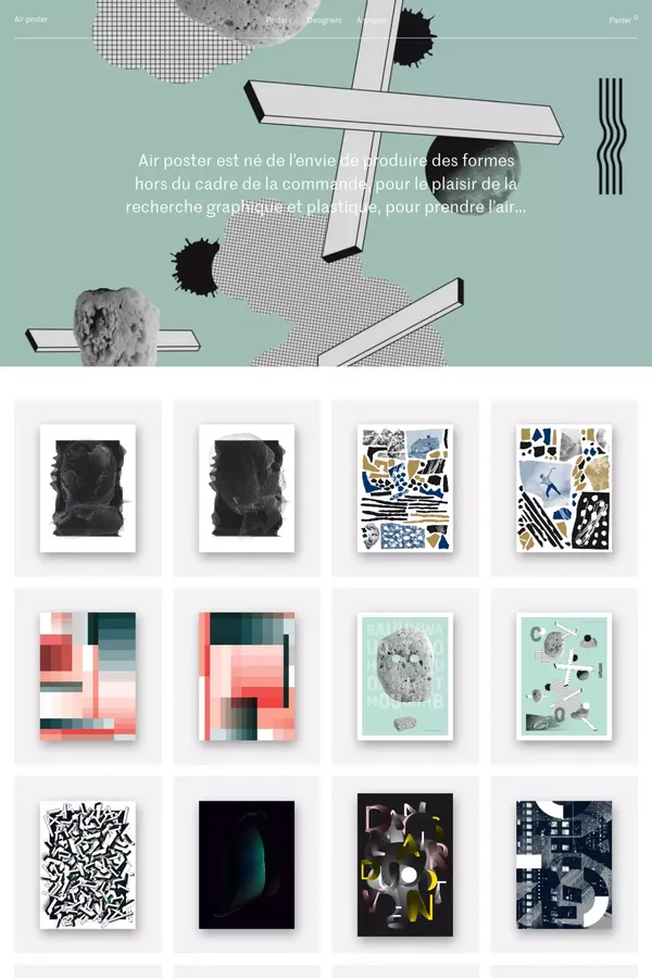 Air poster - Ecommerce design inspiration