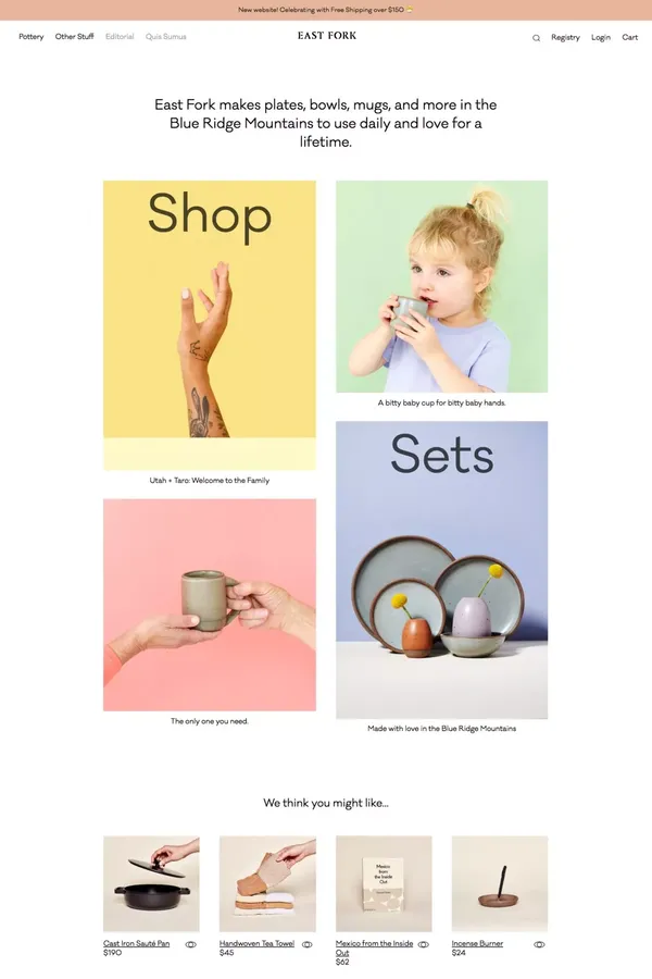 East Fork                  – East Fork - Ecommerce design inspiration