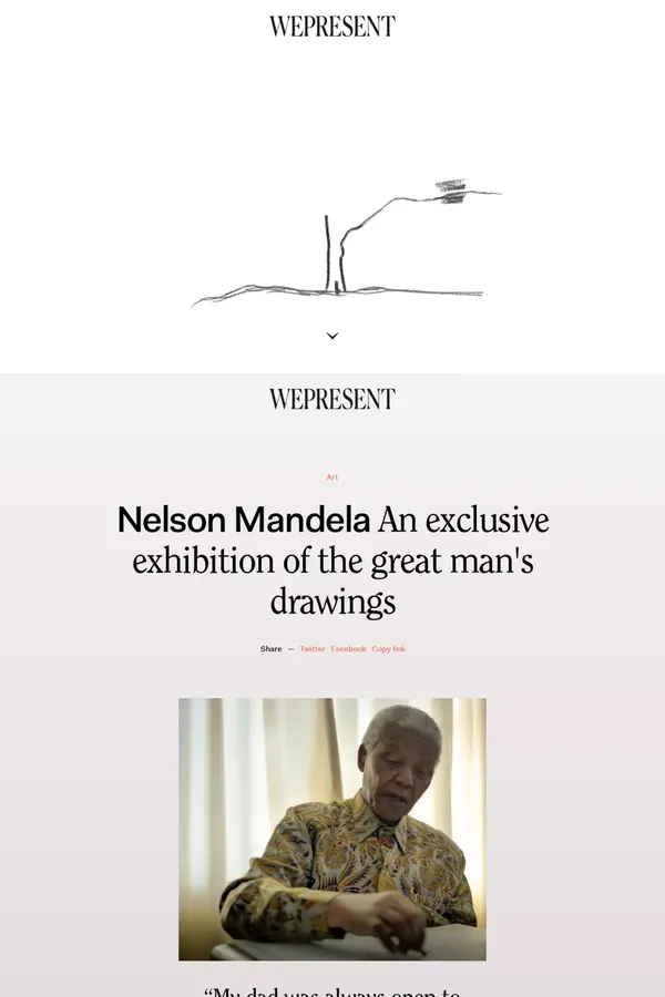 WePresent | An exclusive exhibition of Nelson Mandela’s drawings - Blog design inspiration