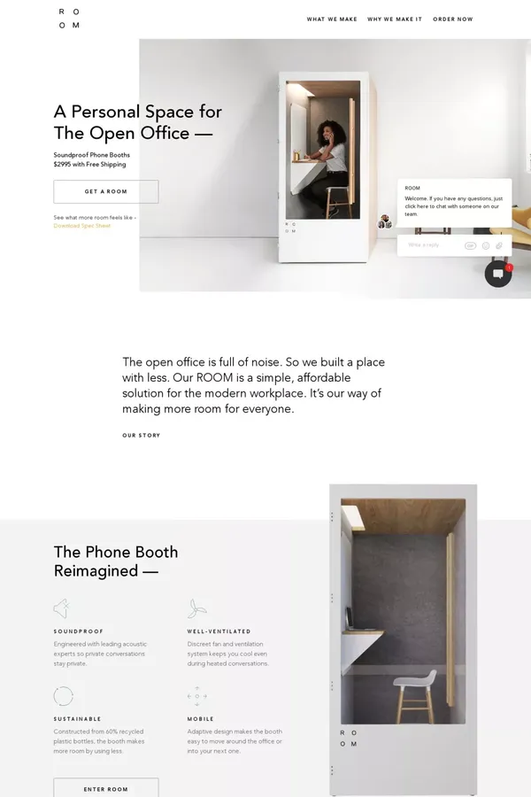 ROOM - Landing design inspiration
