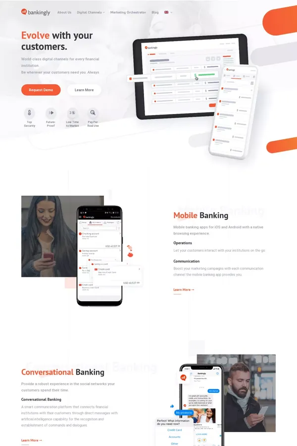 Banking Software Solutions - Bankingly - website design inspiration