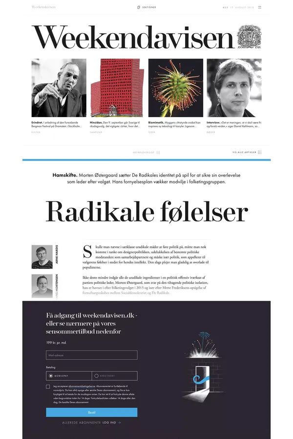 Samfund | Weekendavisen - Blog design inspiration