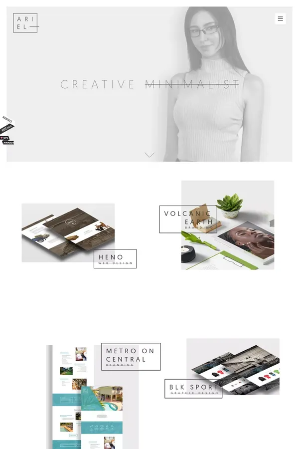 Ariel Beninca - Portfolio design inspiration